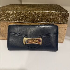 Michael Kors Black Wallet with Gold Accent
